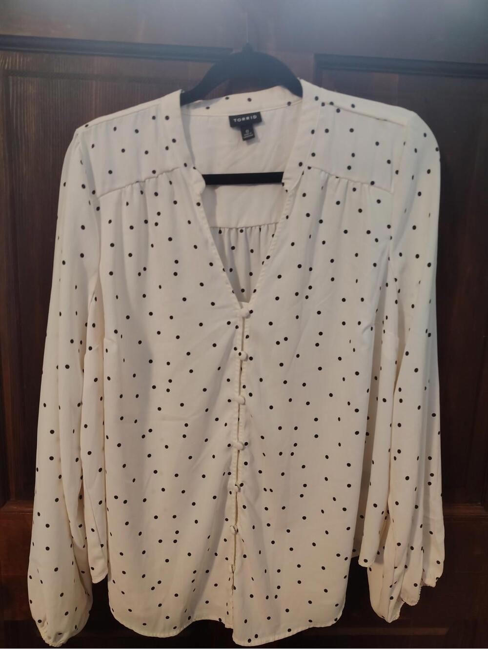 Torrid Georgette Button Front Blouse 0 Ox